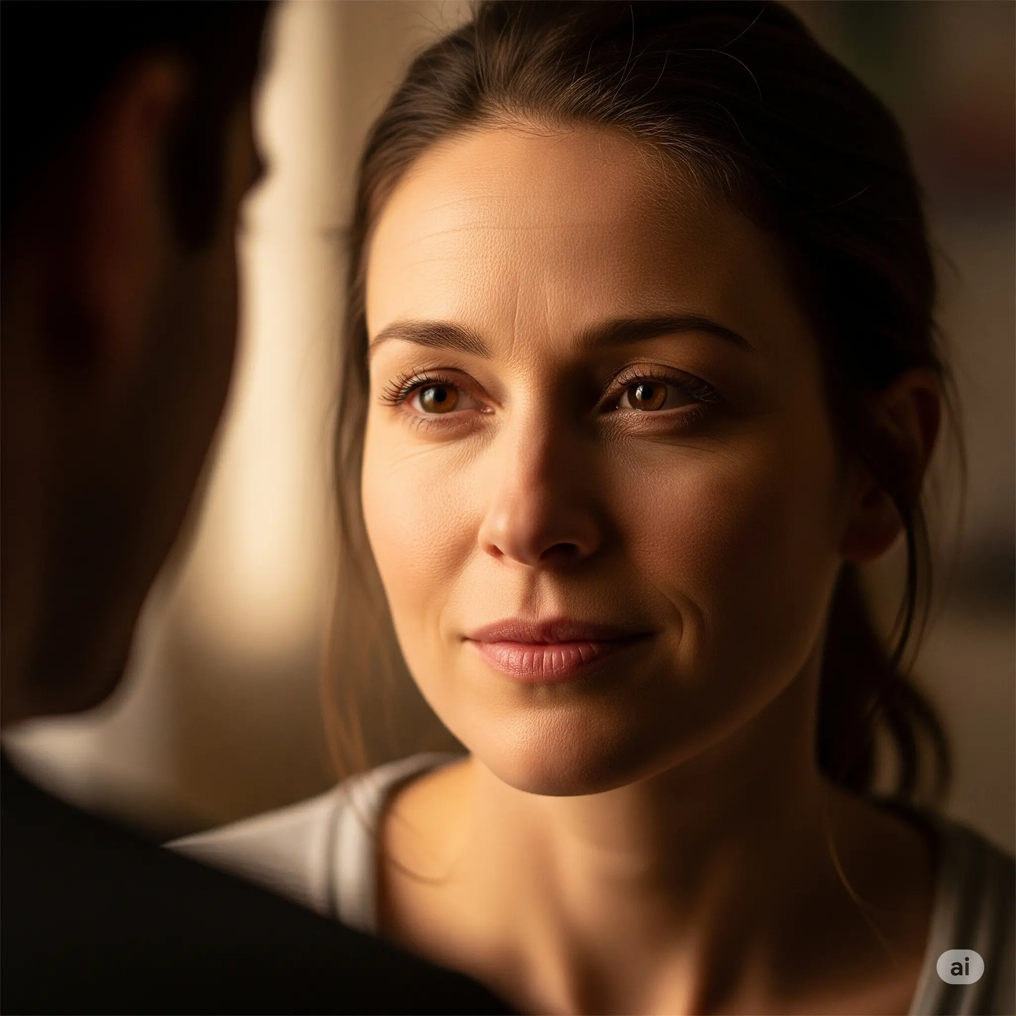 A Crush with a soft, trusting expression, showing a deep bond.